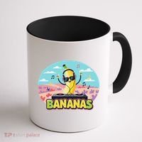 Bananas Lovers Coquette Bow Graphic Art Women Coffee Mug thumb 1