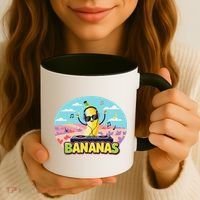 Bananas Lovers Coquette Bow Graphic Art Women Coffee Mug thumb 3