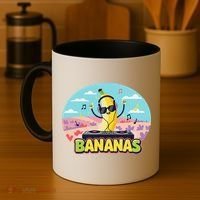 Bananas Lovers Coquette Bow Graphic Art Women Coffee Mug thumb 4