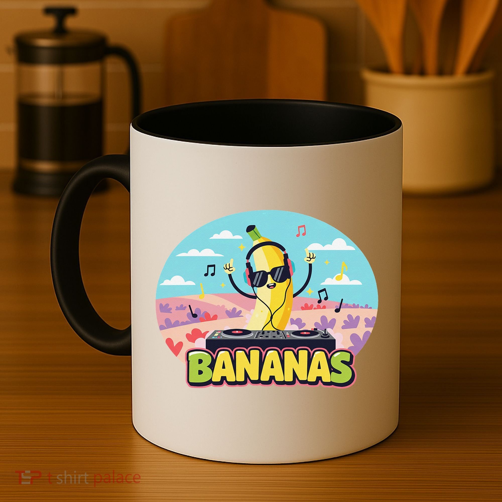 Bananas Lovers Coquette Bow Graphic Art Women Coffee Mug