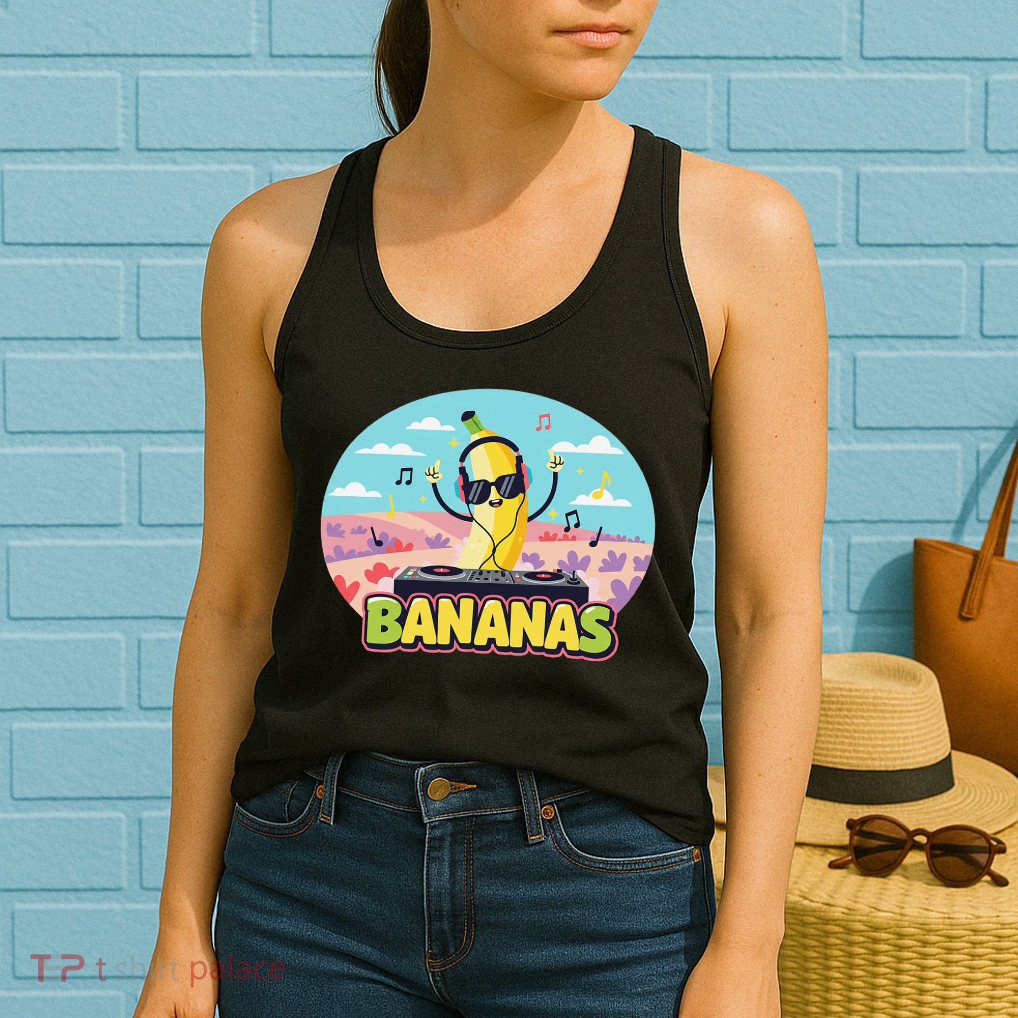 Bananas Lovers Coquette Bow Graphic Art Women Women's Tank Top
