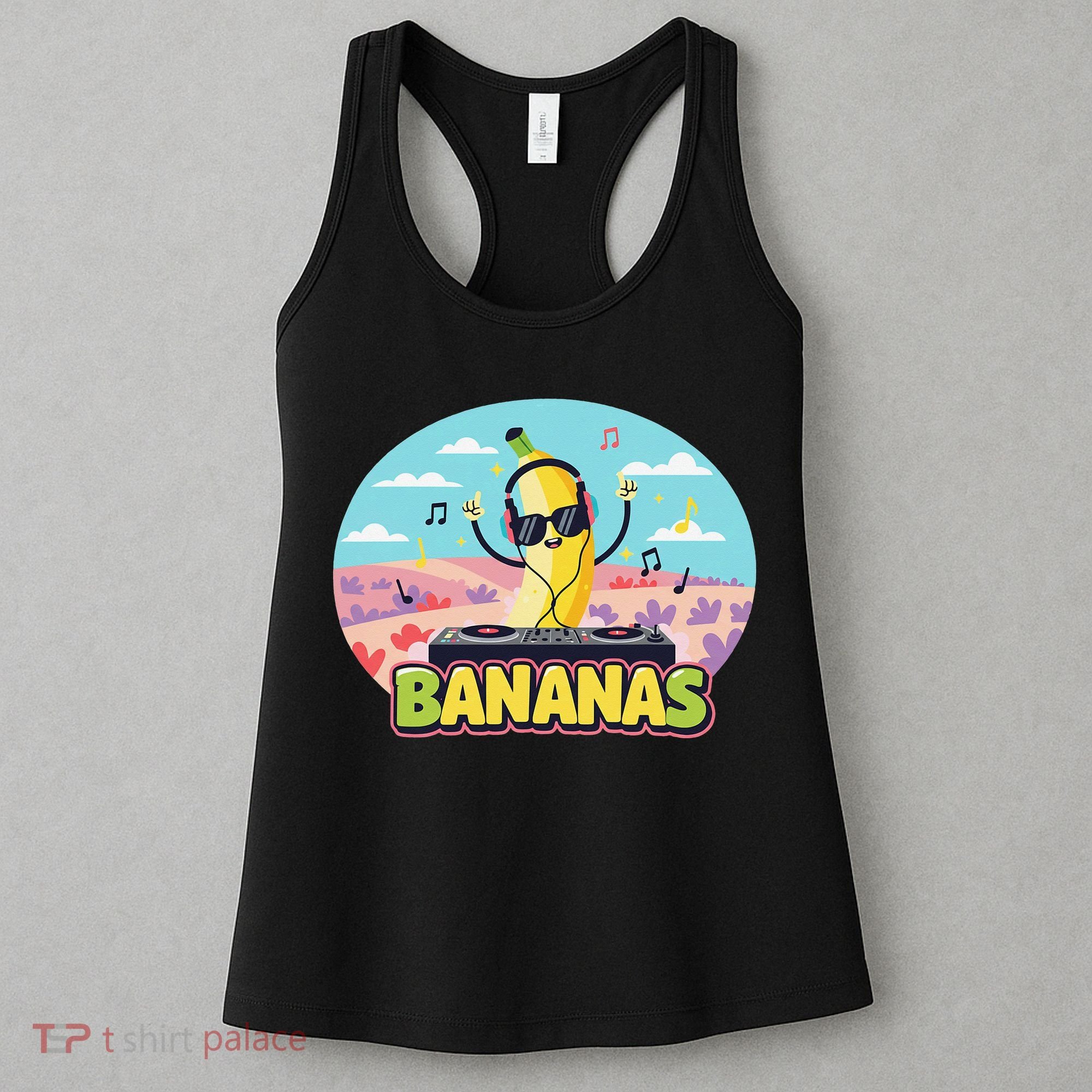 Bananas Lovers Coquette Bow Graphic Art Women Women's Tank Top