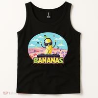 Bananas Lovers Coquette Bow Graphic Art Women Tank Top thumb 2