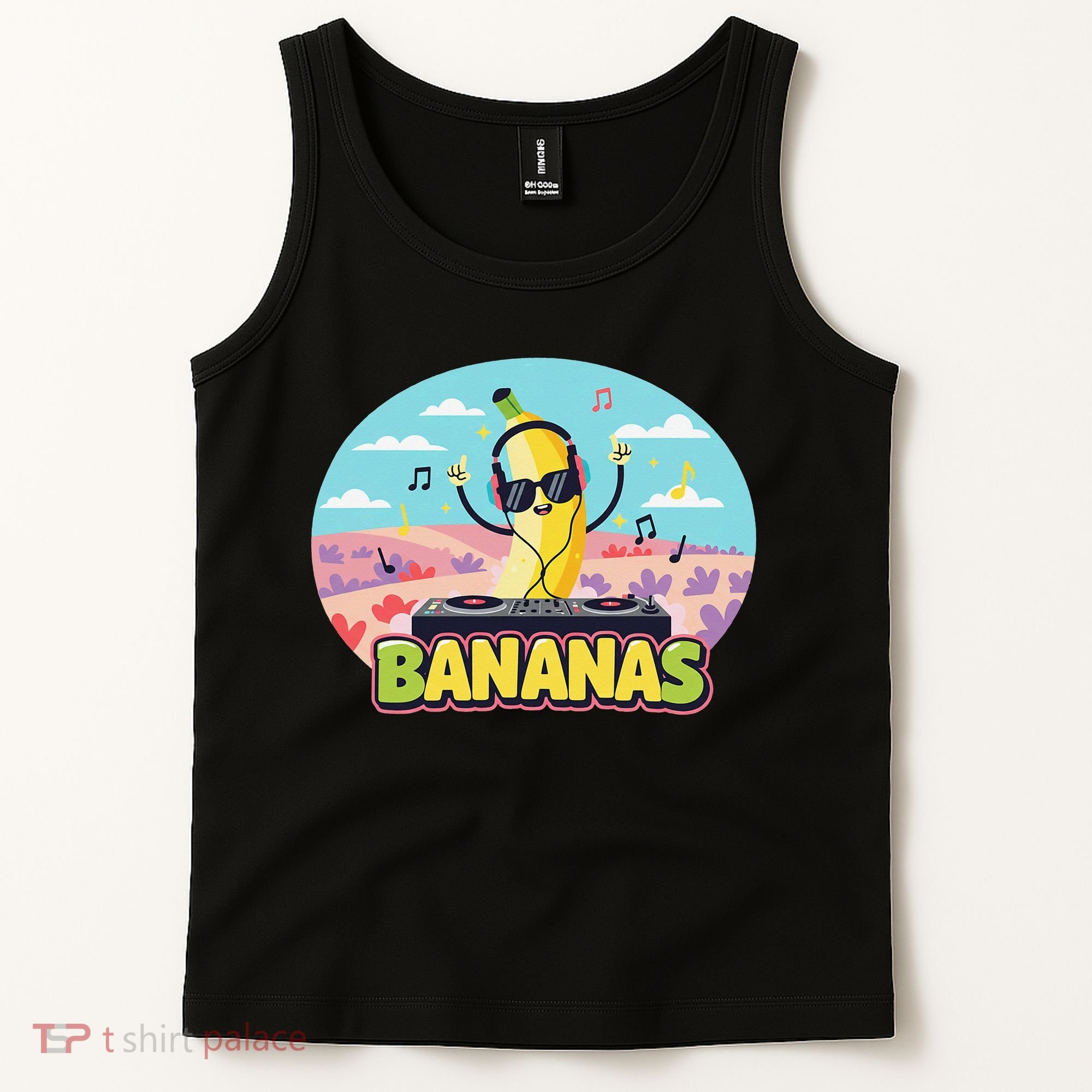 Bananas Lovers Coquette Bow Graphic Art Women Tank Top