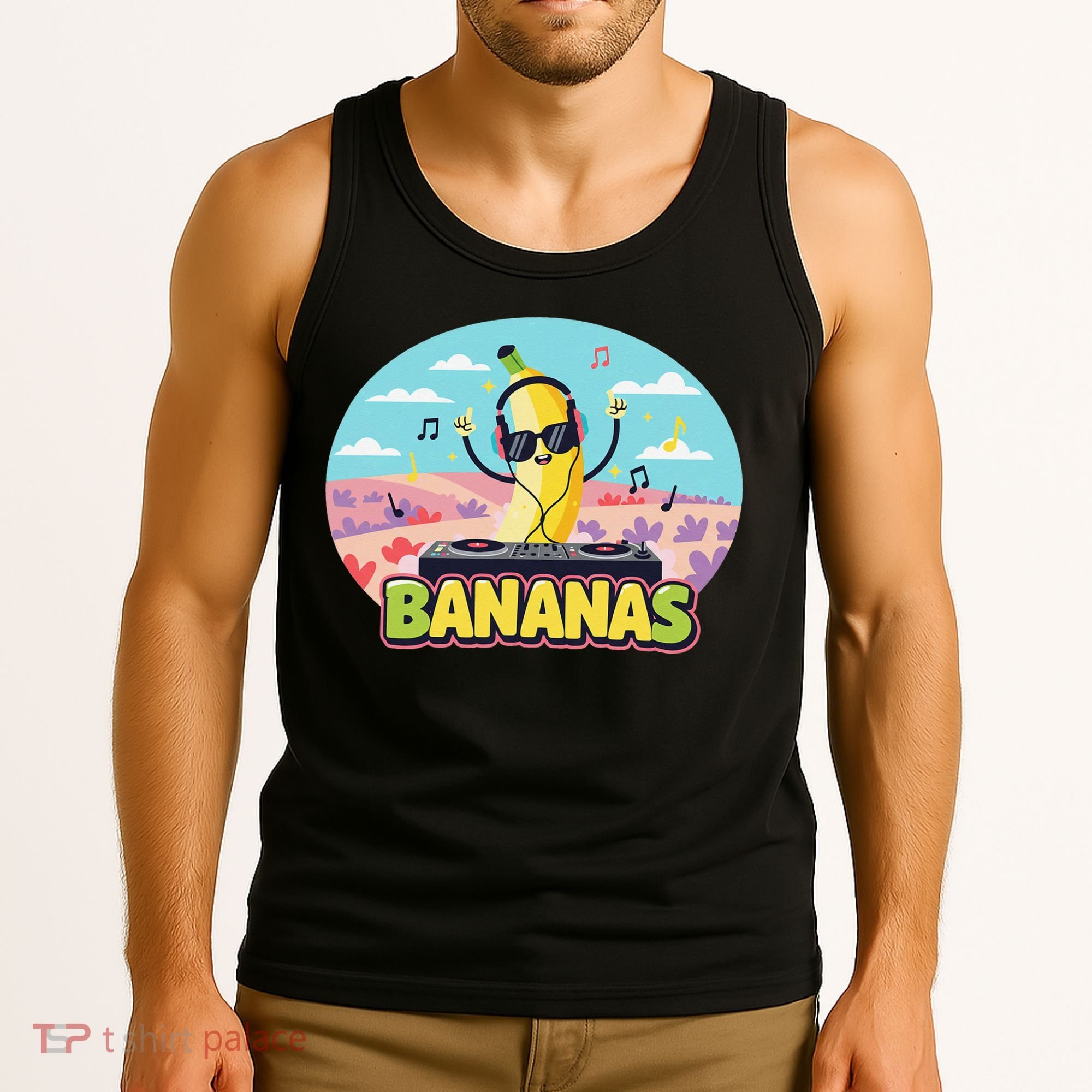 Bananas Lovers Coquette Bow Graphic Art Women Tank Top