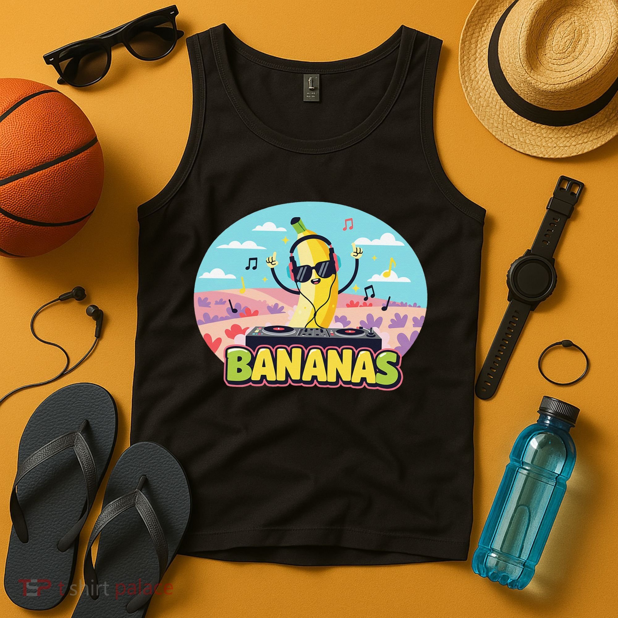 Bananas Lovers Coquette Bow Graphic Art Women Tank Top