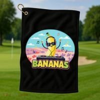 Bananas Lovers Coquette Bow Graphic Art Women Golf Towel thumb 1