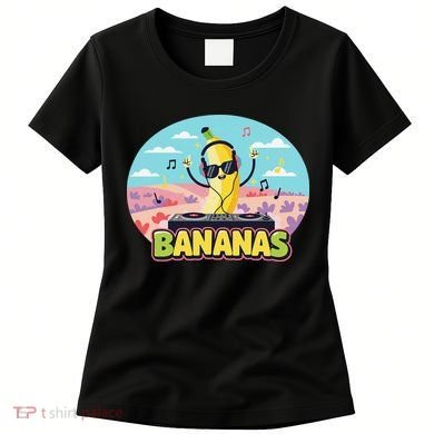 Bananas Lovers Coquette Bow Graphic Art Women Women's T-Shirt