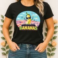 Bananas Lovers Coquette Bow Graphic Art Women Women's T-Shirt thumb 2