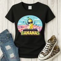 Bananas Lovers Coquette Bow Graphic Art Women Women's T-Shirt thumb 3