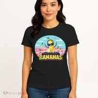 Bananas Lovers Coquette Bow Graphic Art Women Women's T-Shirt thumb 4