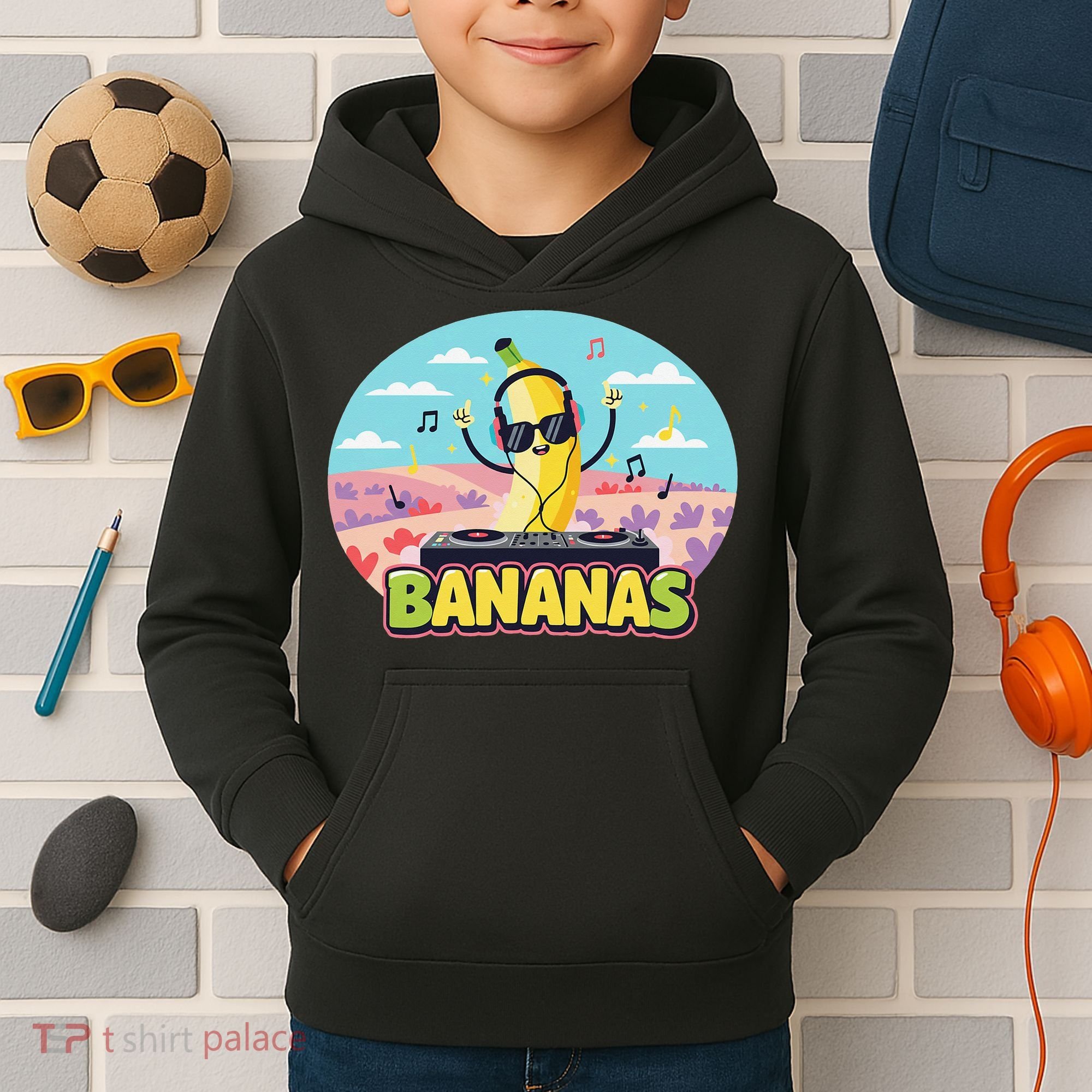 Bananas Lovers Coquette Bow Graphic Art Women Kids Hoodie