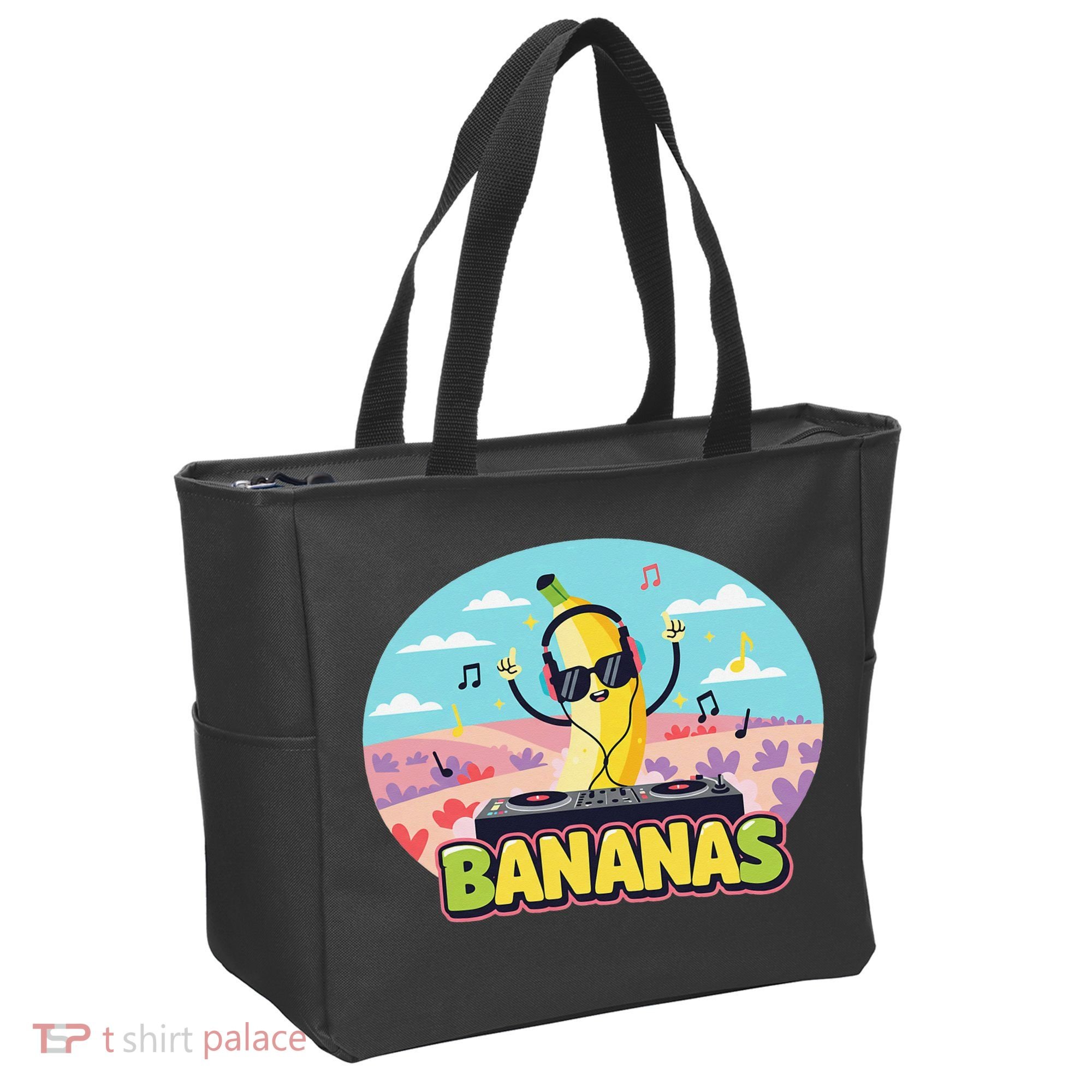Bananas Lovers Coquette Bow Graphic Art Women Tote Bag
