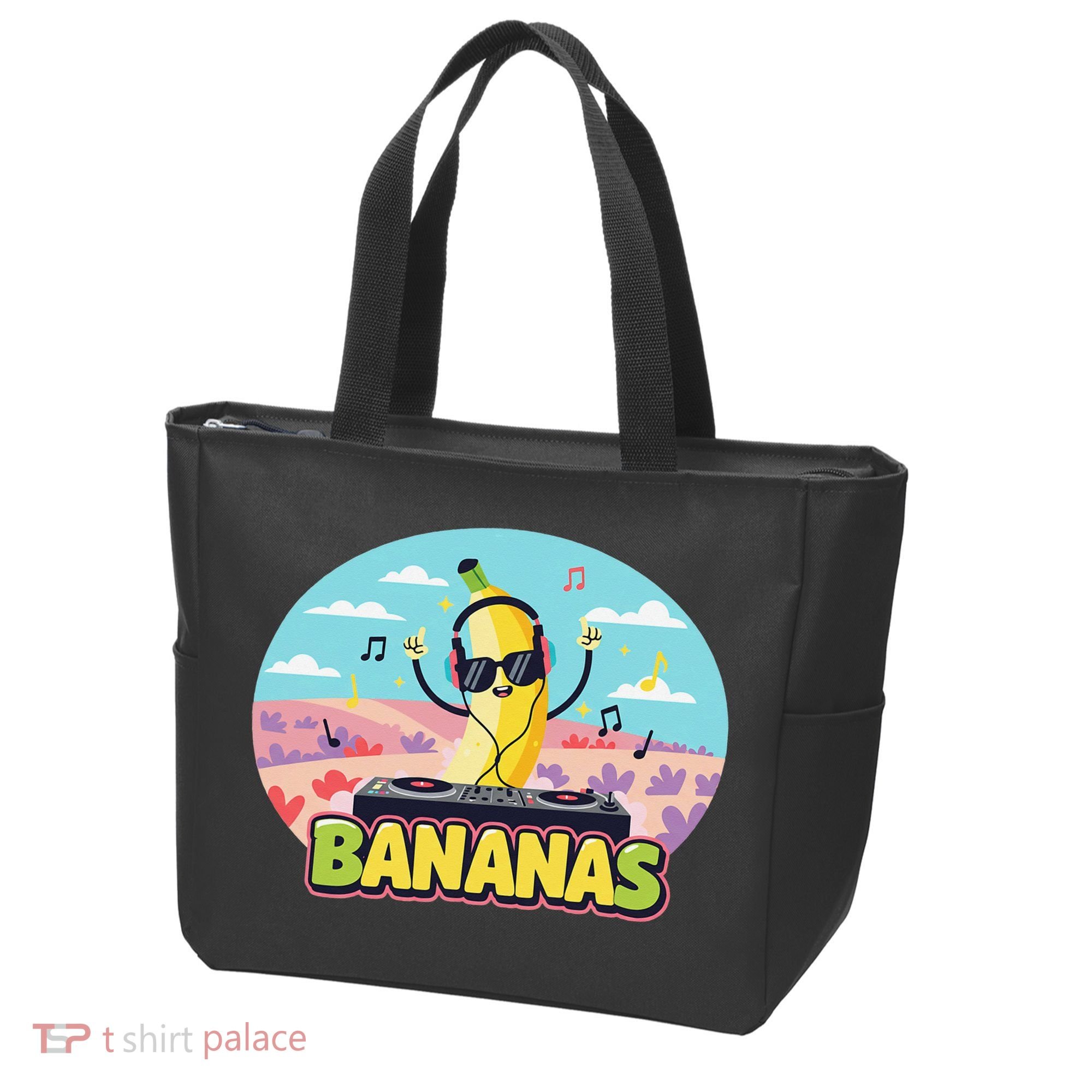 Bananas Lovers Coquette Bow Graphic Art Women Tote Bag