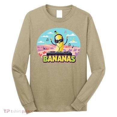 Bananas Lovers Coquette Bow Graphic Art Women Long Sleeve Shirt