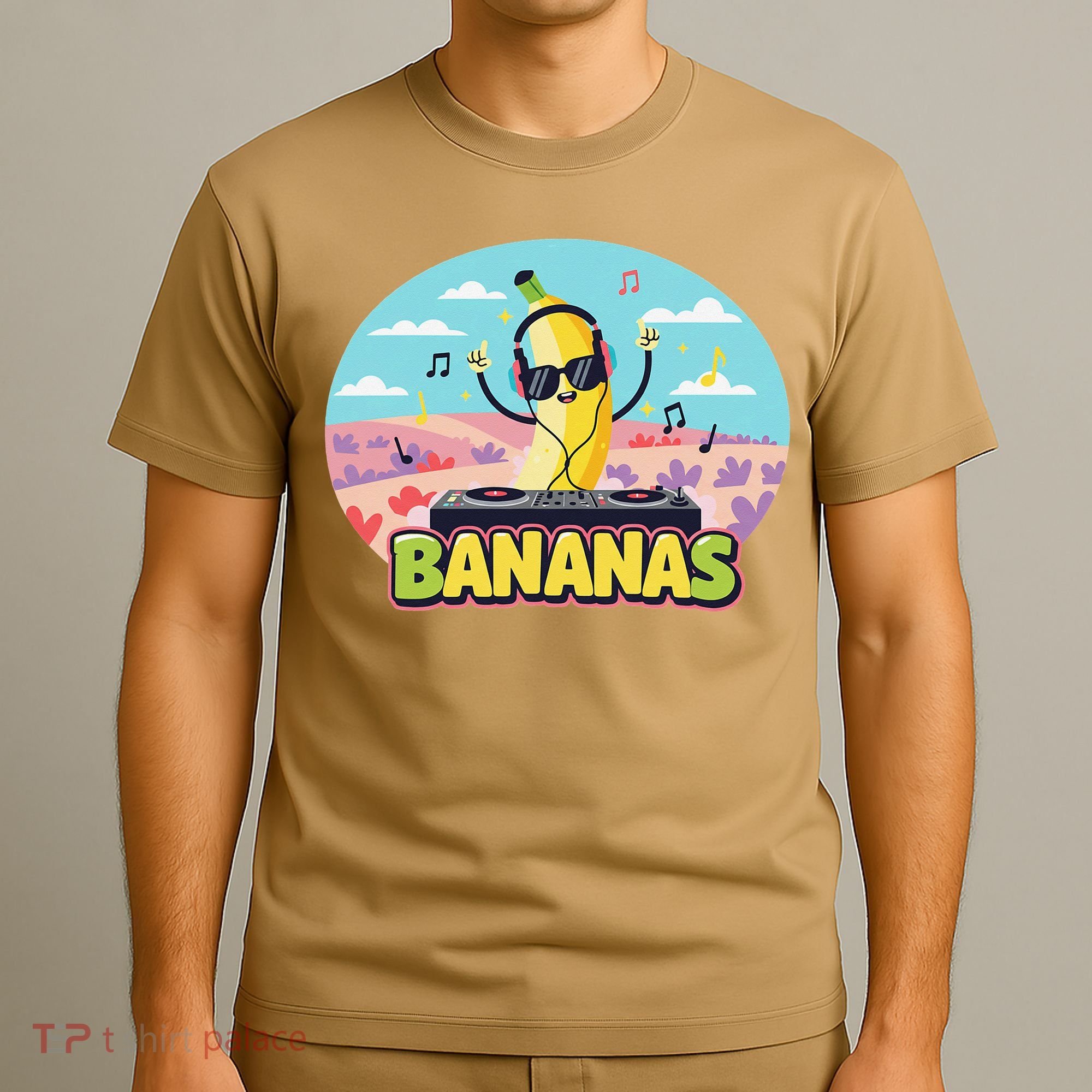 Bananas Lovers Coquette Bow Graphic Art Women T-Shirt