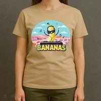 Bananas Lovers Coquette Bow Graphic Art Women T-Shirt thumb 4