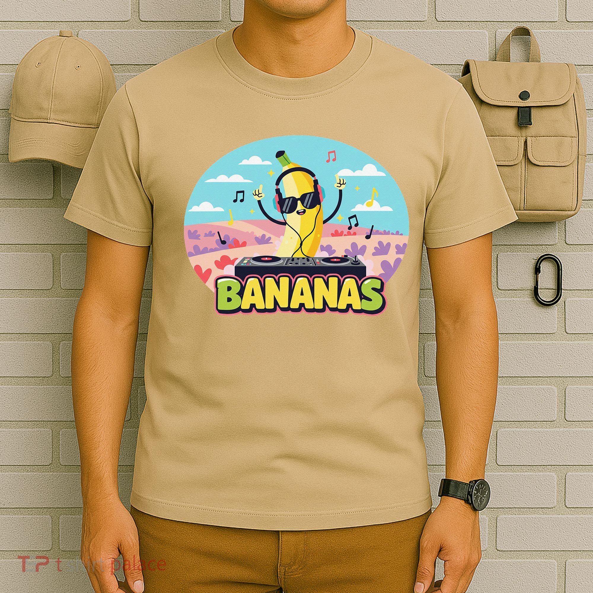 Bananas Lovers Coquette Bow Graphic Art Women T-Shirt