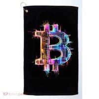Bitcoin Logo Crypto Trader Investor Cryptocurrency Btc Golf Towel thumb 0