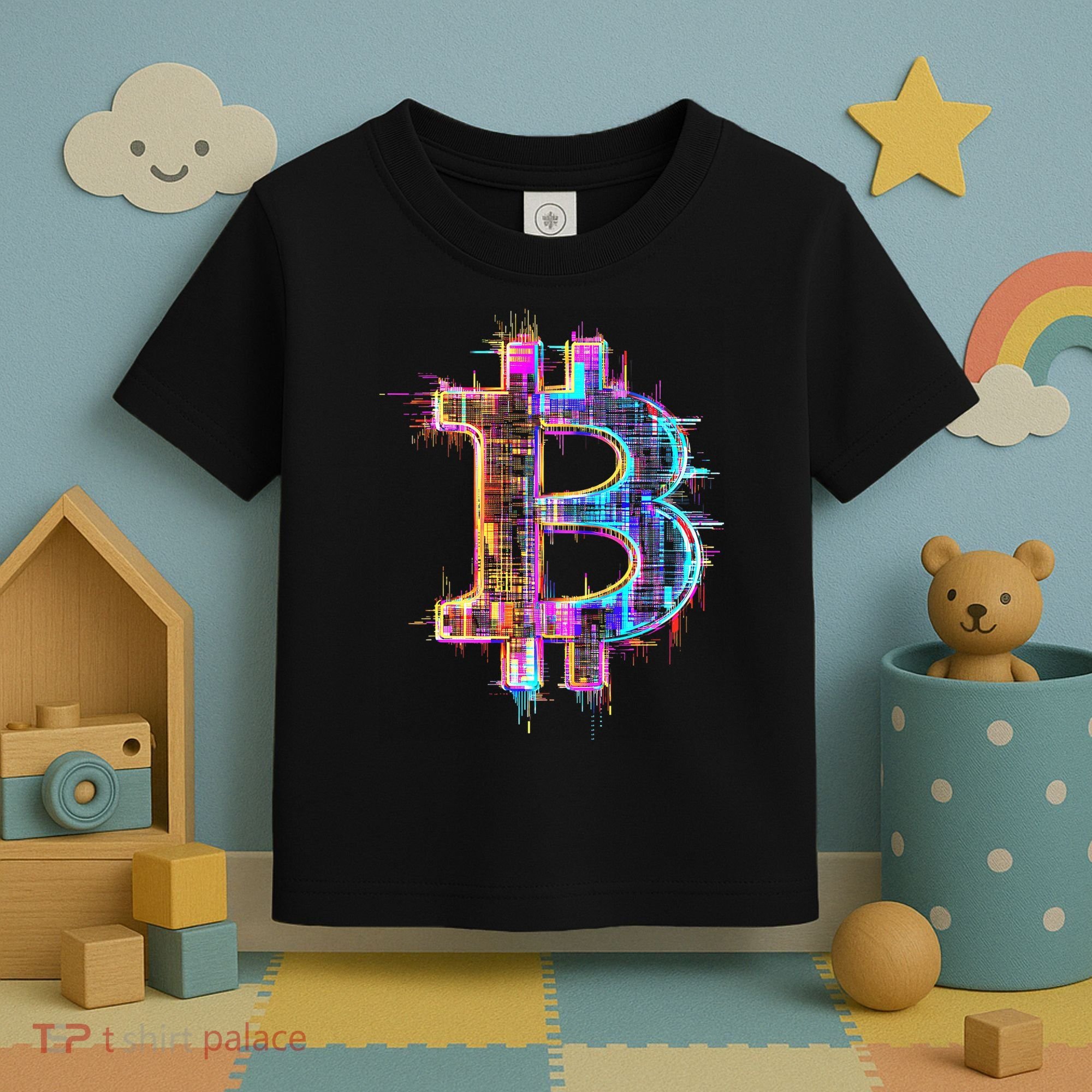 Bitcoin Logo Crypto Trader Investor Cryptocurrency Btc Toddler T-Shirt