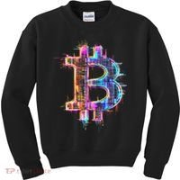 Bitcoin Logo Crypto Trader Investor Cryptocurrency Btc Kids Sweatshirt thumb 0