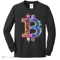 Bitcoin Logo Crypto Trader Investor Cryptocurrency Btc Kids Long Sleeve Shirt thumb 0