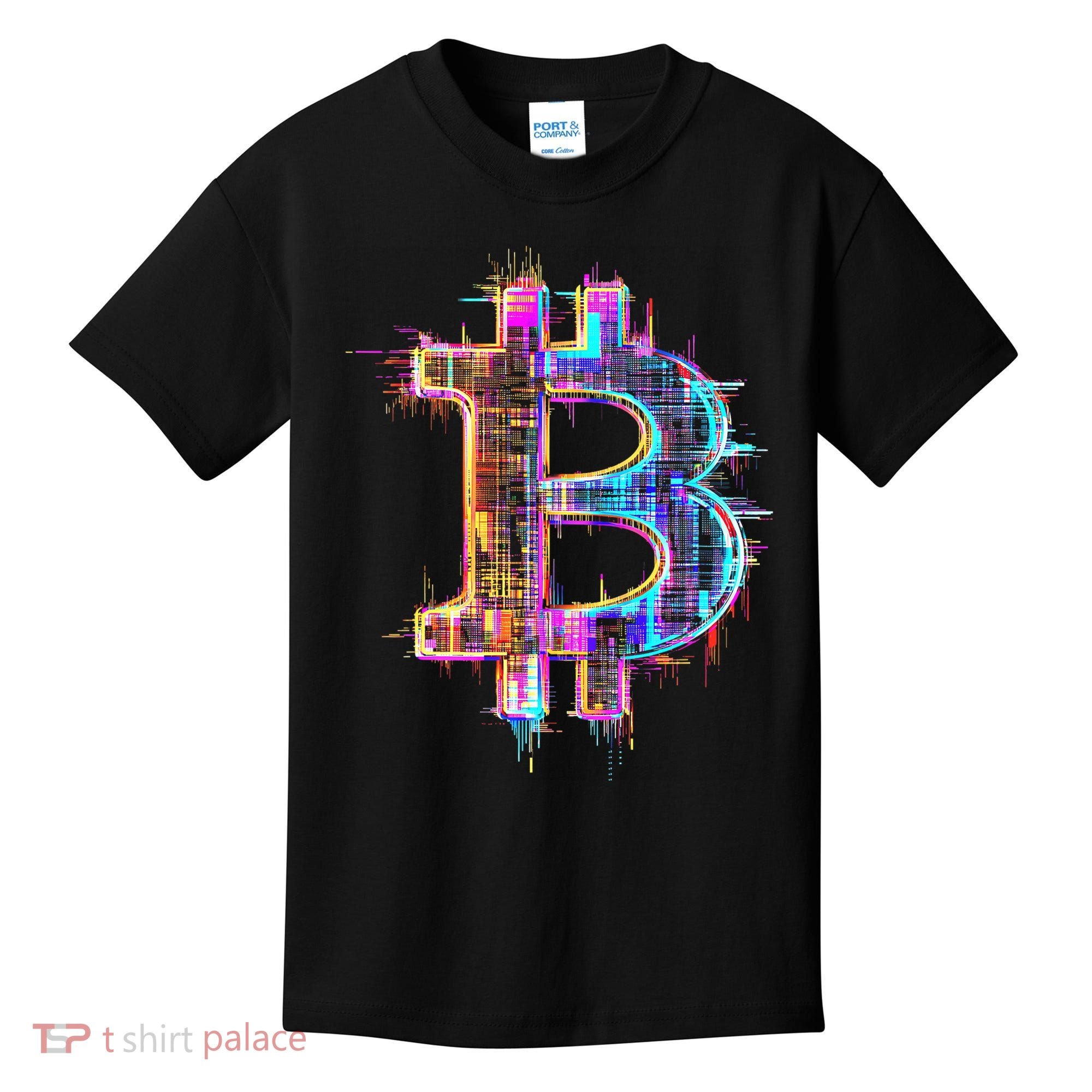 Bitcoin Logo Crypto Trader Investor Cryptocurrency Btc Kids T-Shirt