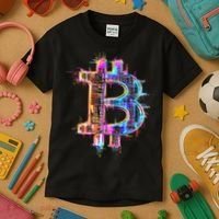 Bitcoin Logo Crypto Trader Investor Cryptocurrency Btc Kids T-Shirt thumb 3