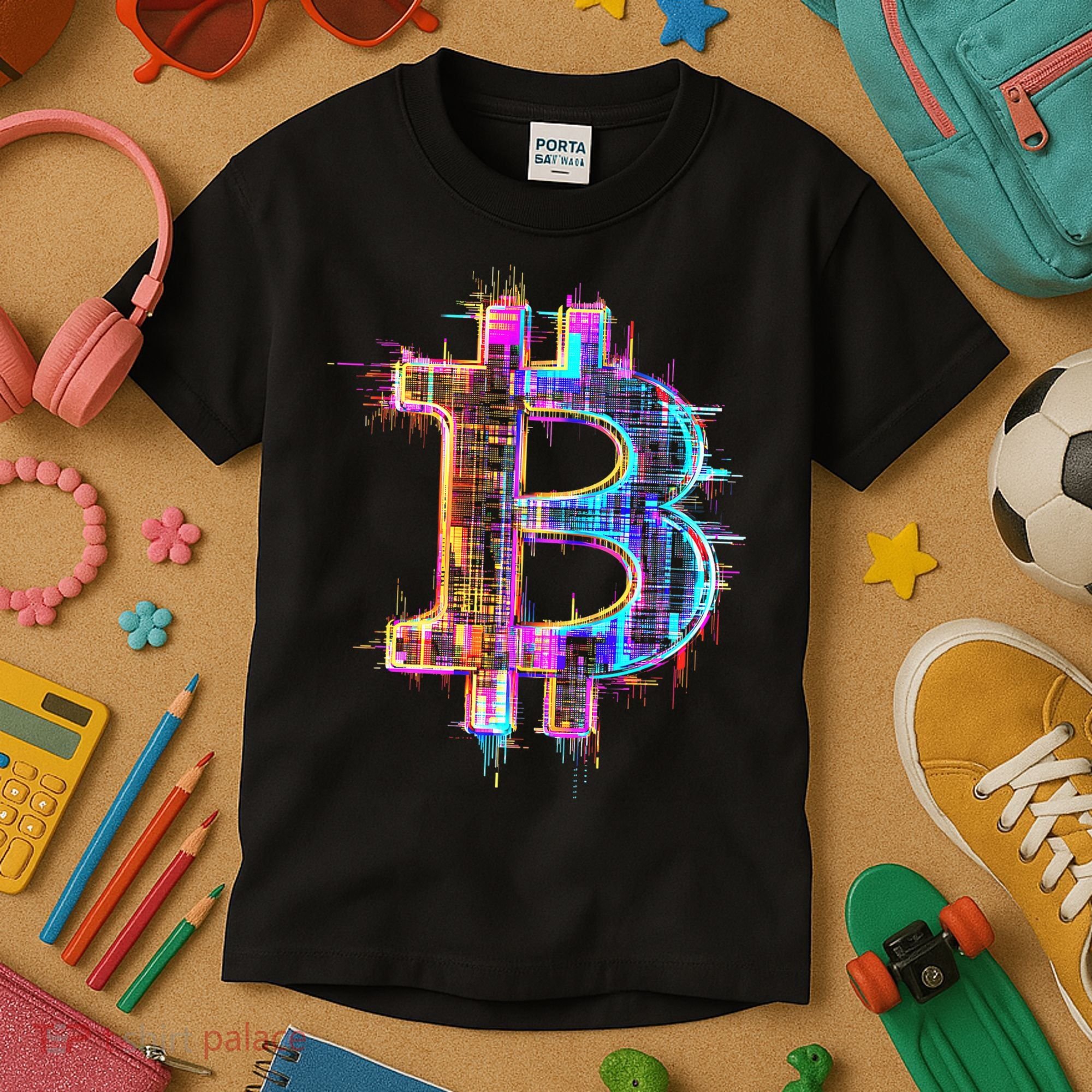 Bitcoin Logo Crypto Trader Investor Cryptocurrency Btc Kids T-Shirt