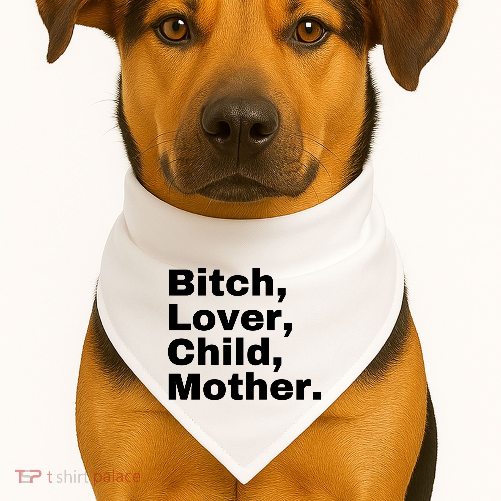 Bitch Lover Child Mother USA-Made Doggie Bandana