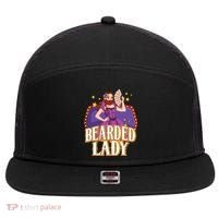 Bearded Lady Costume Circus Staff Carnival Lovers 7 Panel Mesh Trucker Snapback Hat thumb 0