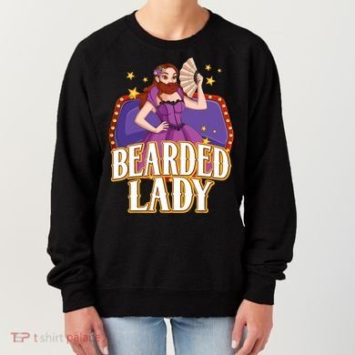 Bearded Lady Costume Circus Staff Carnival Lovers Women's Sweatshirt