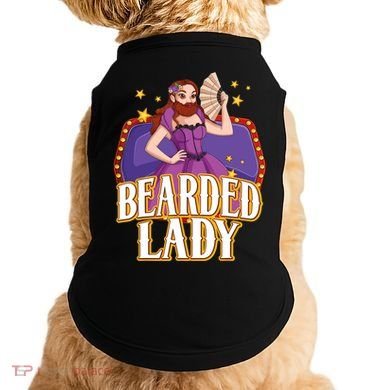 Bearded Lady Costume Circus Staff Carnival Lovers Doggie Tank