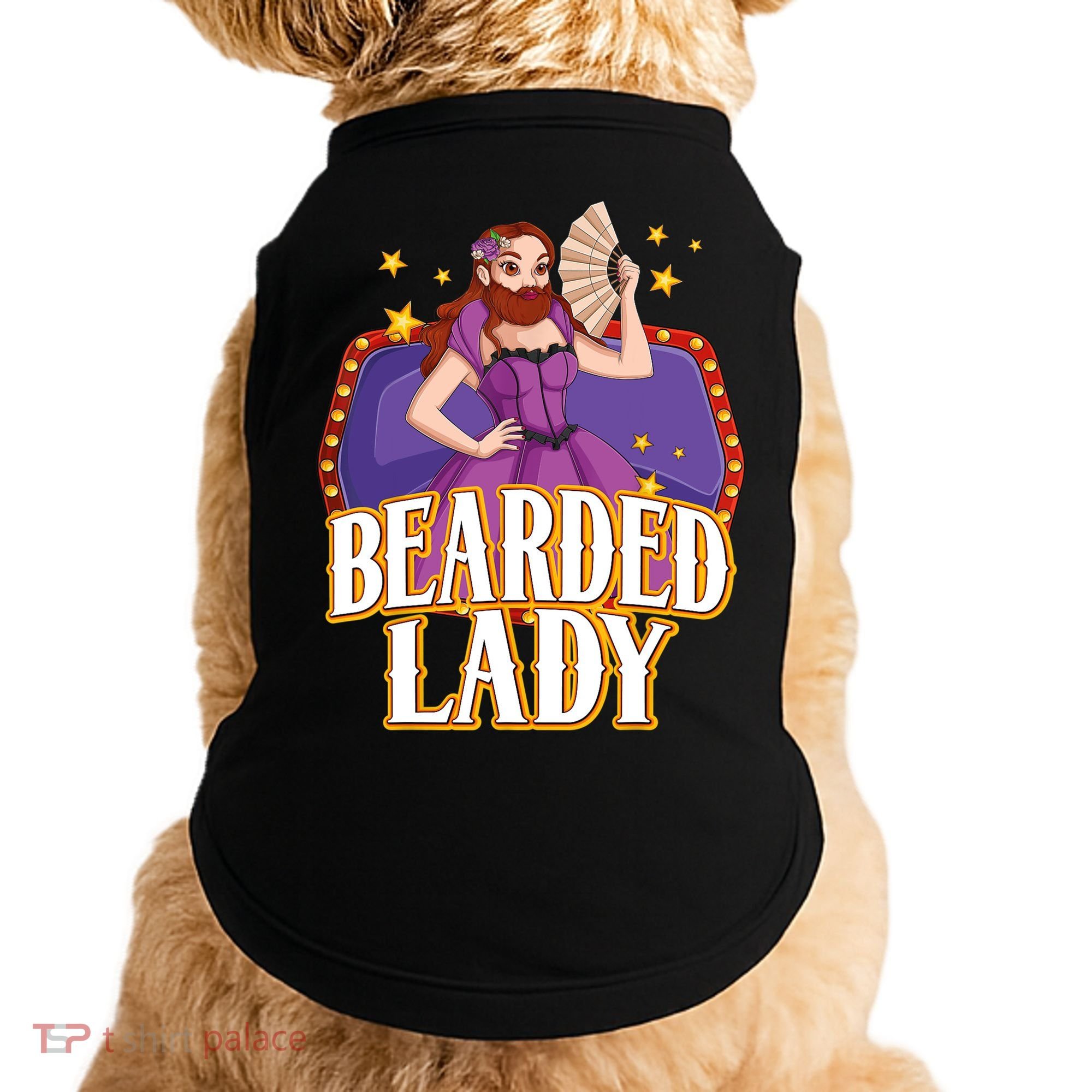 Bearded Lady Costume Circus Staff Carnival Lovers Doggie Tank
