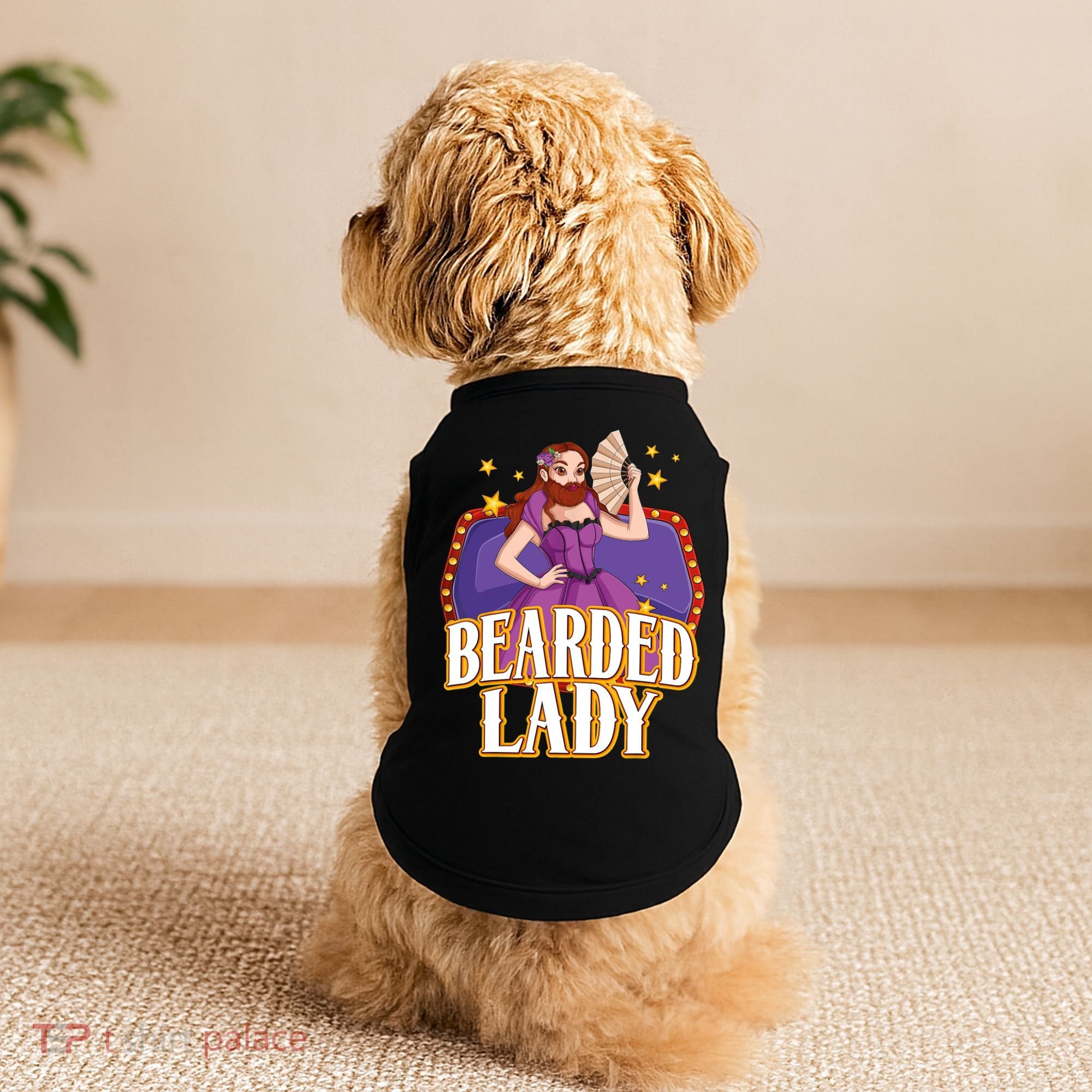 Bearded Lady Costume Circus Staff Carnival Lovers Doggie Tank