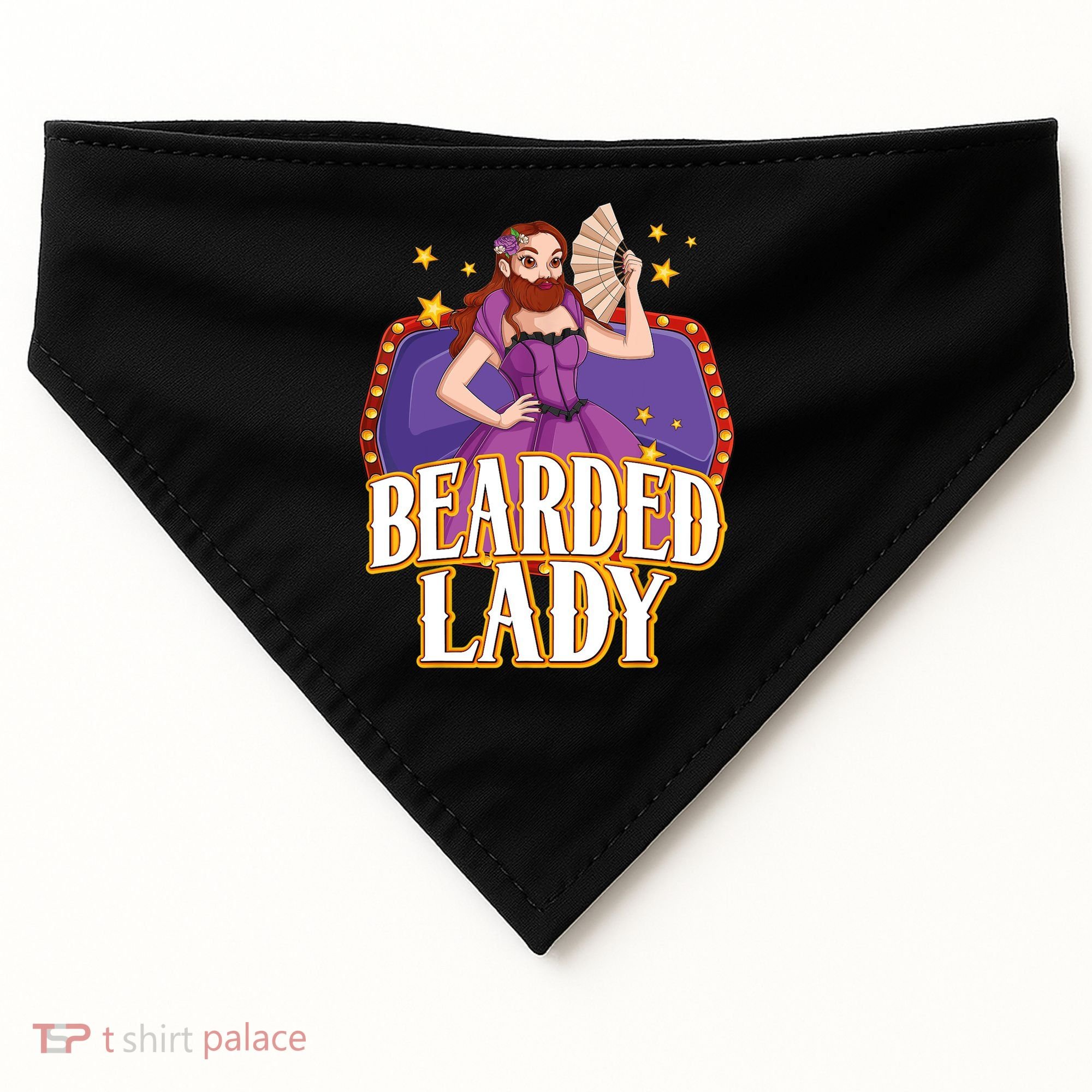 Bearded Lady Costume Circus Staff Carnival Lovers USA-Made Doggie Bandana