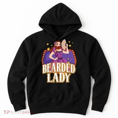 Bearded Lady Costume Circus Staff Carnival Lovers Hoodie