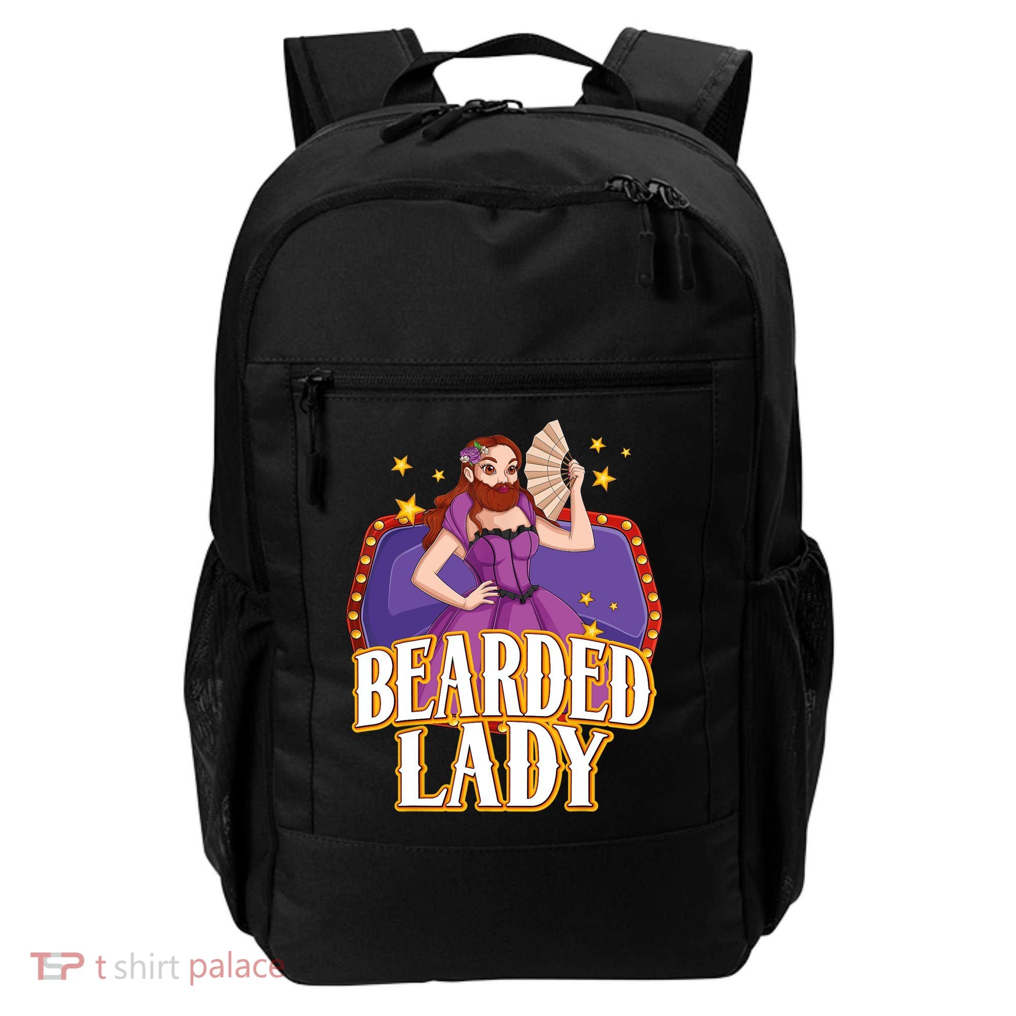 Bearded Lady Costume Circus Staff Carnival Lovers Backpack