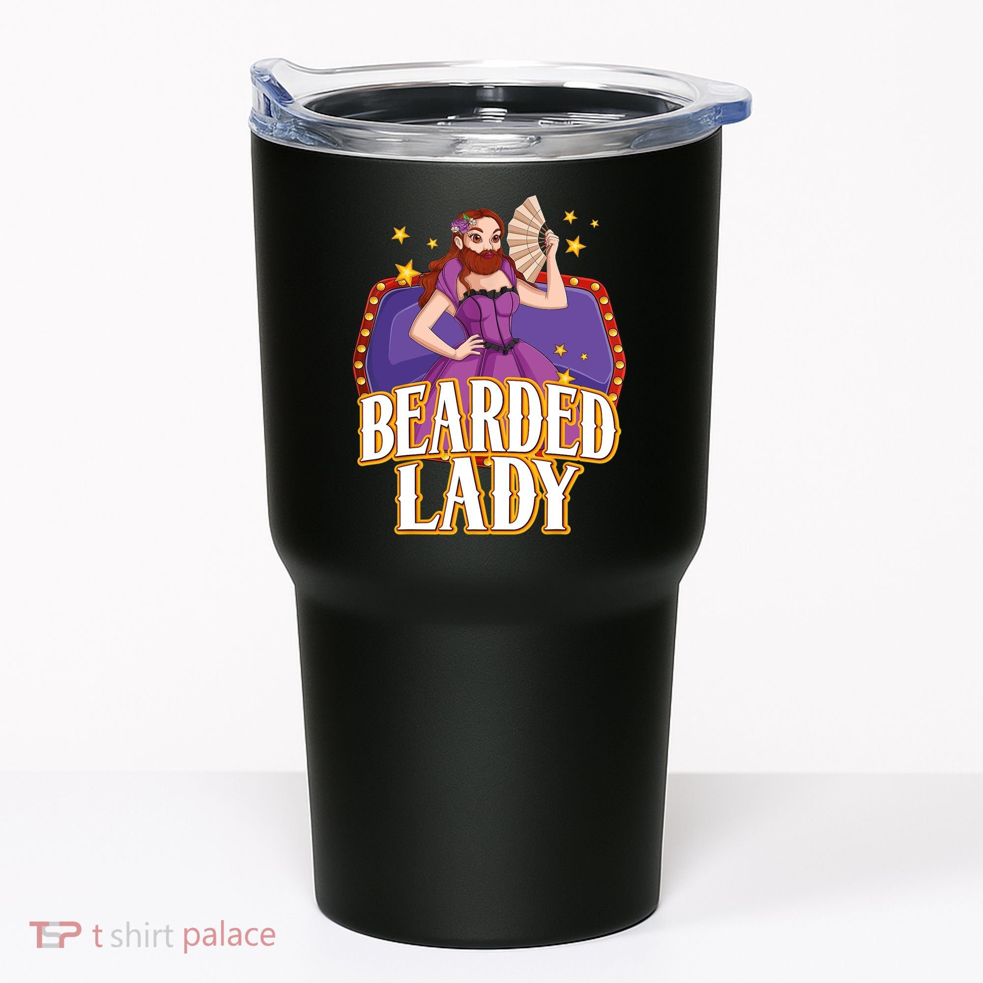Bearded Lady Costume Circus Staff Carnival Lovers Tumbler