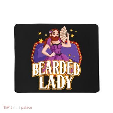Bearded Lady Costume Circus Staff Carnival Lovers Mousepad