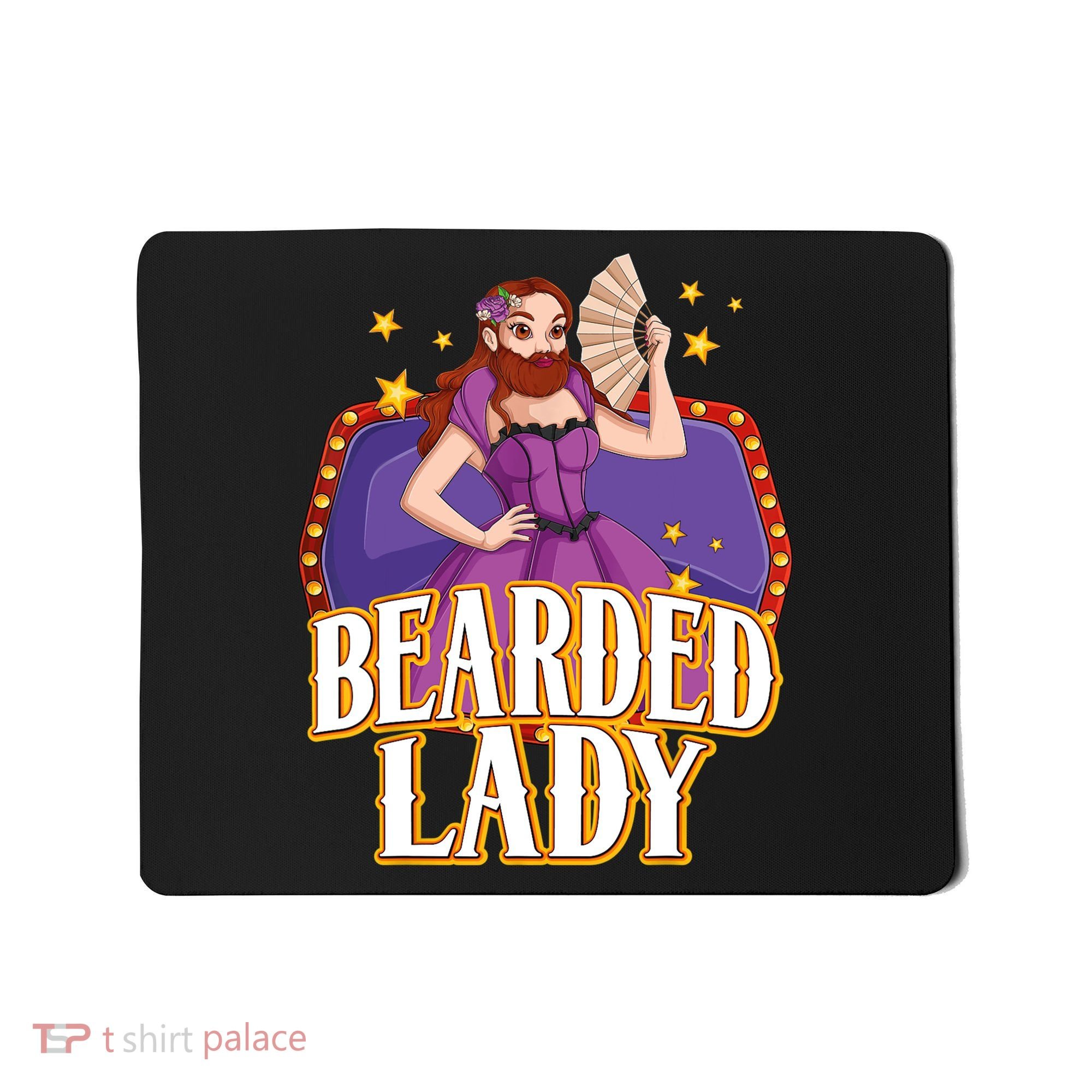 Bearded Lady Costume Circus Staff Carnival Lovers Mousepad