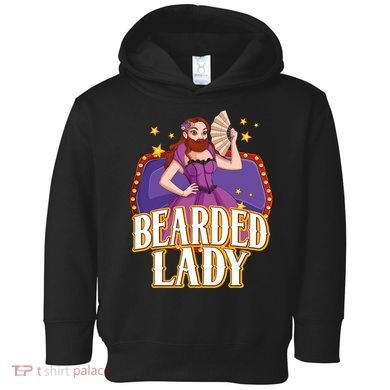 Bearded Lady Costume Circus Staff Carnival Lovers Toddler Hoodie