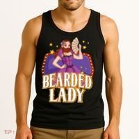 Bearded Lady Costume Circus Staff Carnival Lovers Tank Top thumb 3