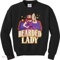 Bearded Lady Costume Circus Staff Carnival Lovers Kids Sweatshirt thumb 0