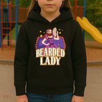 Bearded Lady Costume Circus Staff Carnival Lovers Kids Hoodie thumb 3