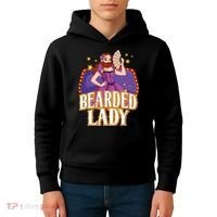 Bearded Lady Costume Circus Staff Carnival Lovers Kids Hoodie thumb 4