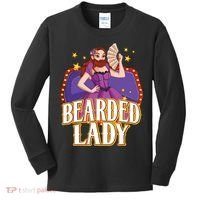 Bearded Lady Costume Circus Staff Carnival Lovers Kids Long Sleeve Shirt thumb 0