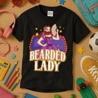 Bearded Lady Costume Circus Staff Carnival Lovers Kids T-Shirt thumb 3