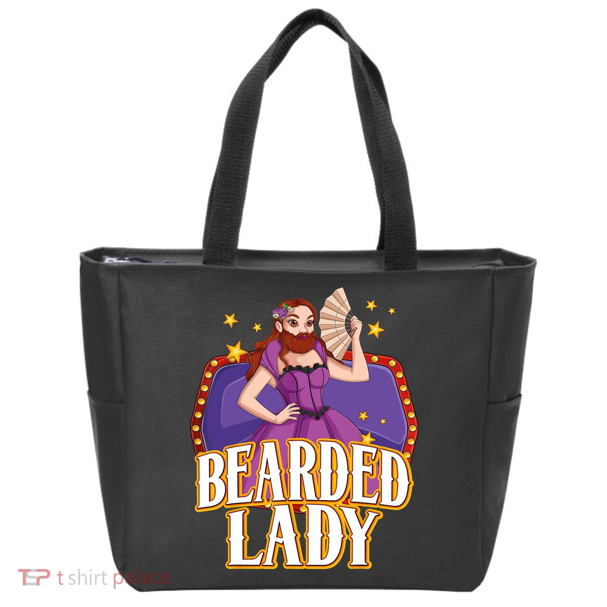 Bearded Lady Costume Circus Staff Carnival Lovers Tote Bag