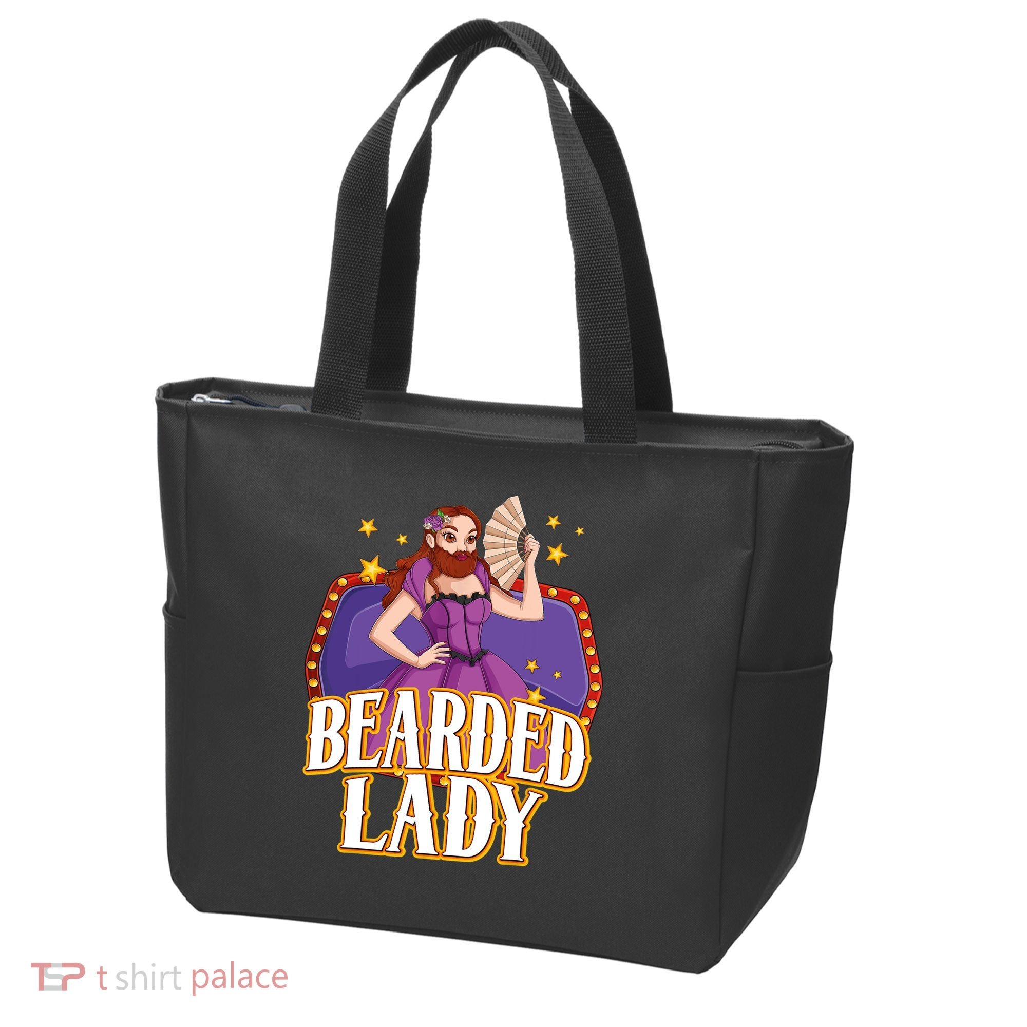 Bearded Lady Costume Circus Staff Carnival Lovers Tote Bag
